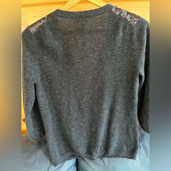 Robbi & Nikki Wool Cardigan M Black Sequined Sweater - Picture 13 of 13